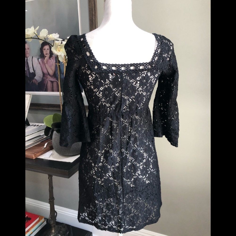 Laundry by Design Crochet Bell Sleeve Cover Up XS - Picture 7 of 10